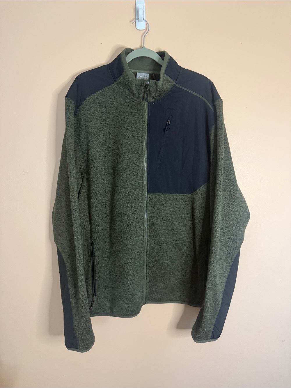 Champion Men's Olive and Black Full-Zip Sweater Jacket